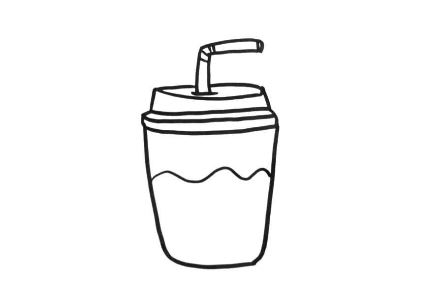 夏日清凉西瓜汁简笔画-图6