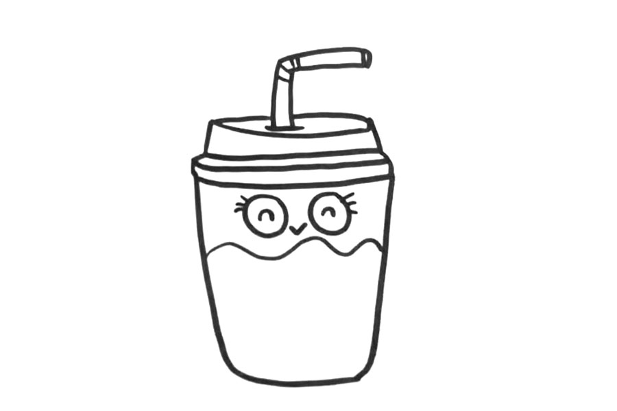 夏日清凉西瓜汁简笔画-图7