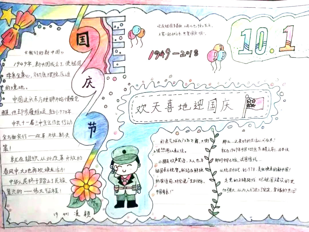 小学生欢度国庆手抄报图片-图8