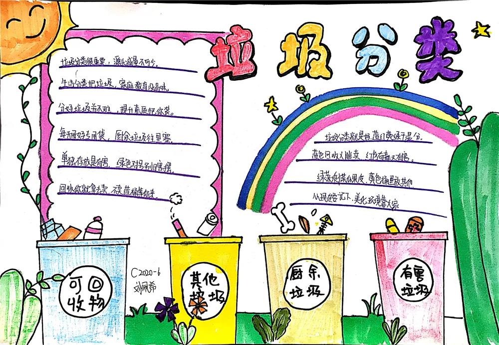 垃圾分类从我做起手抄报漂亮-图5