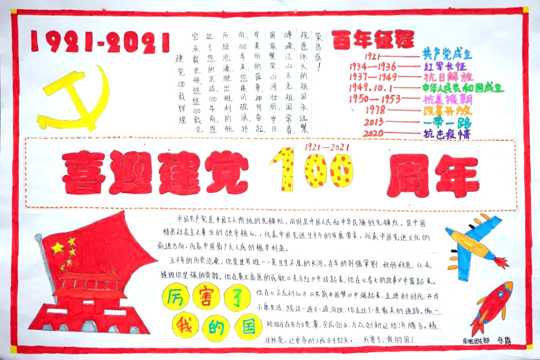 百年恰是风华正茂手抄报-图6