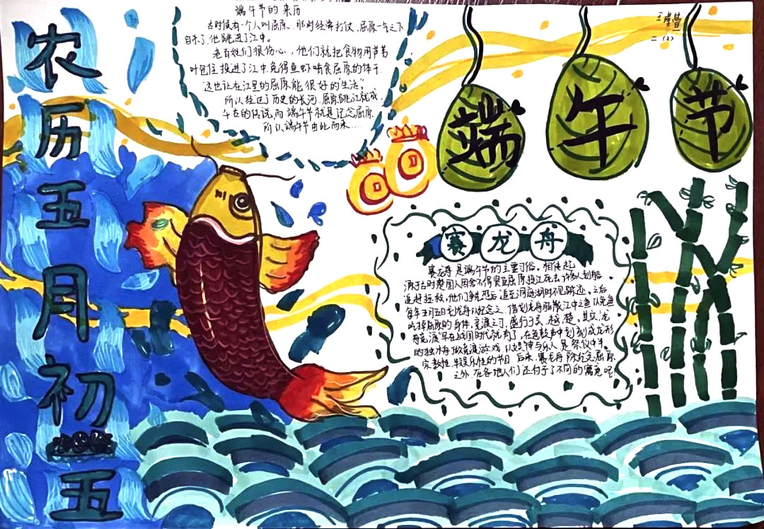 “庆建党百年 迎仲夏端午”主题手抄报-图6