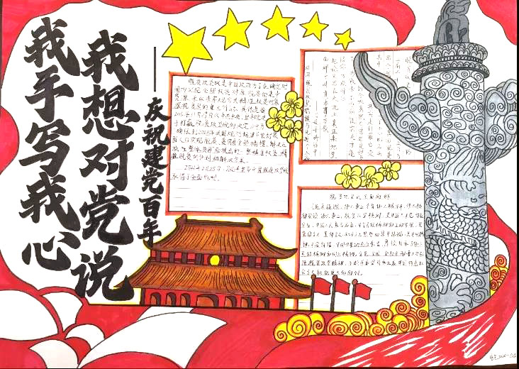 党的百年历史手抄报图片-图1