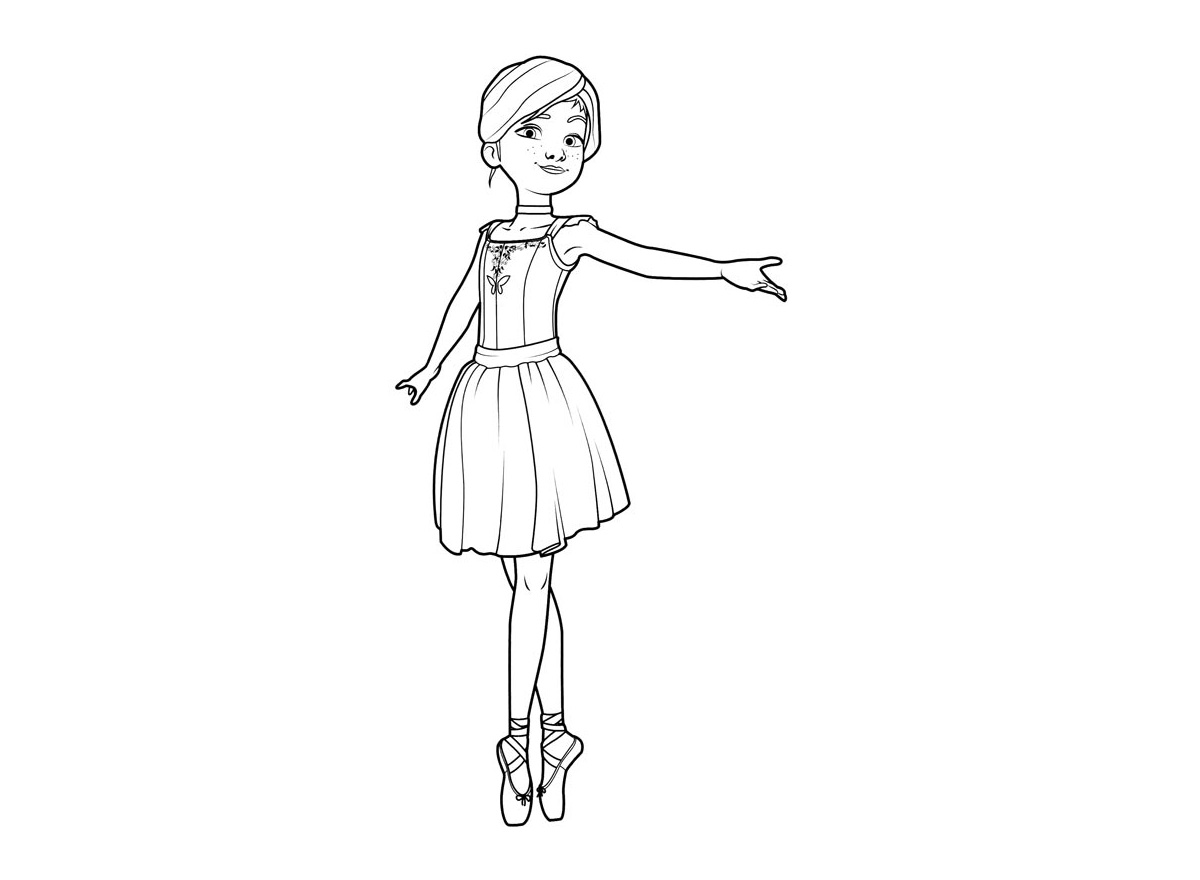 跳芭蕾的小女孩简笔画图片-图2