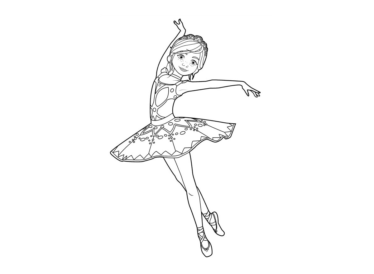 跳芭蕾的小女孩简笔画图片-图3