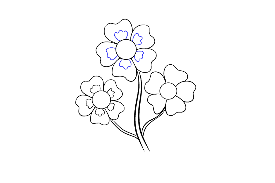 如何画漂亮的卡通小花-图12