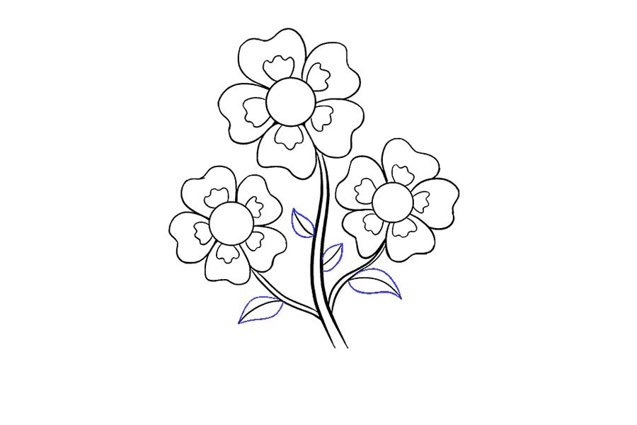 如何画漂亮的卡通小花-图15