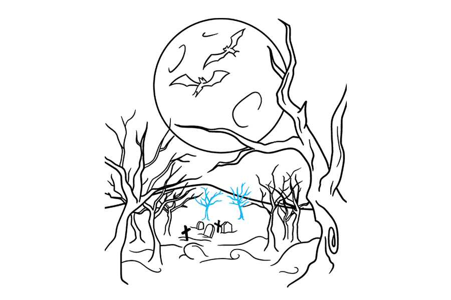 如何画一个幽灵般的森林-图9