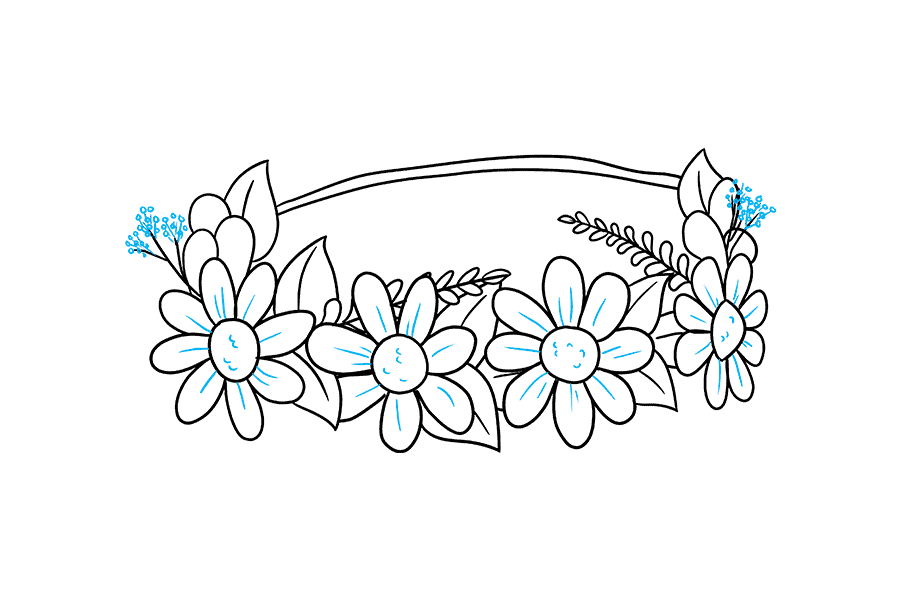 如何画花环-图9