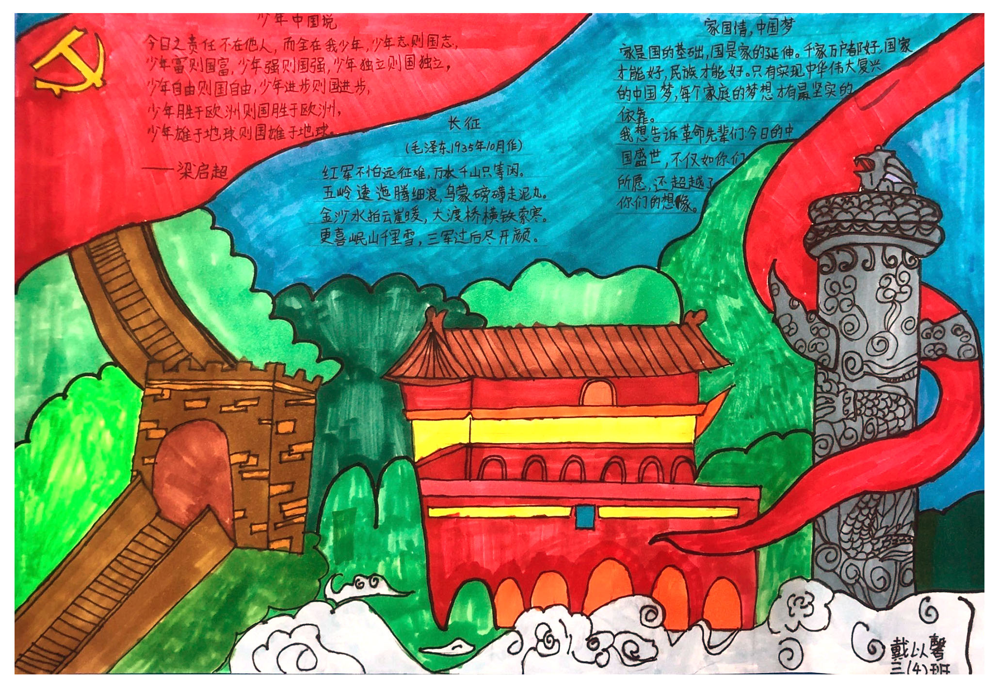 建党100周年的手抄报图片-文字简单-图2