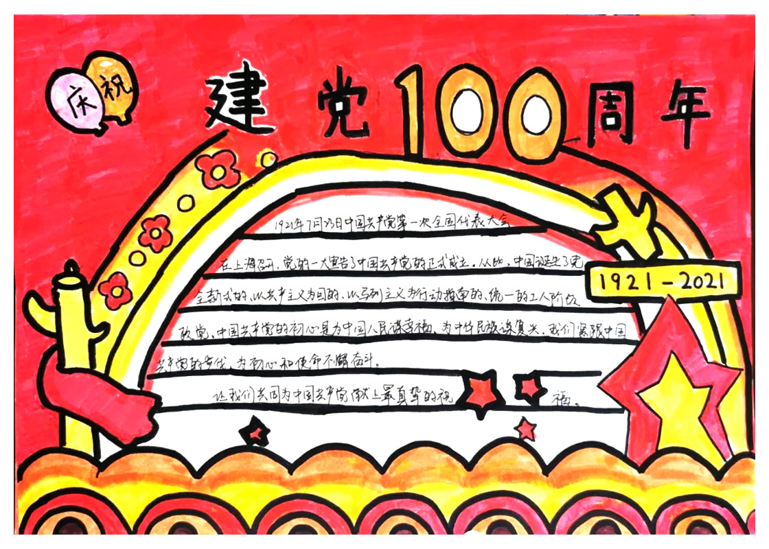建党100周年的手抄报图片-文字简单-图6