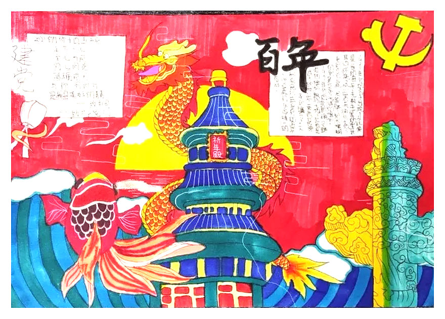 建党100周年的手抄报图片-文字简单-图8