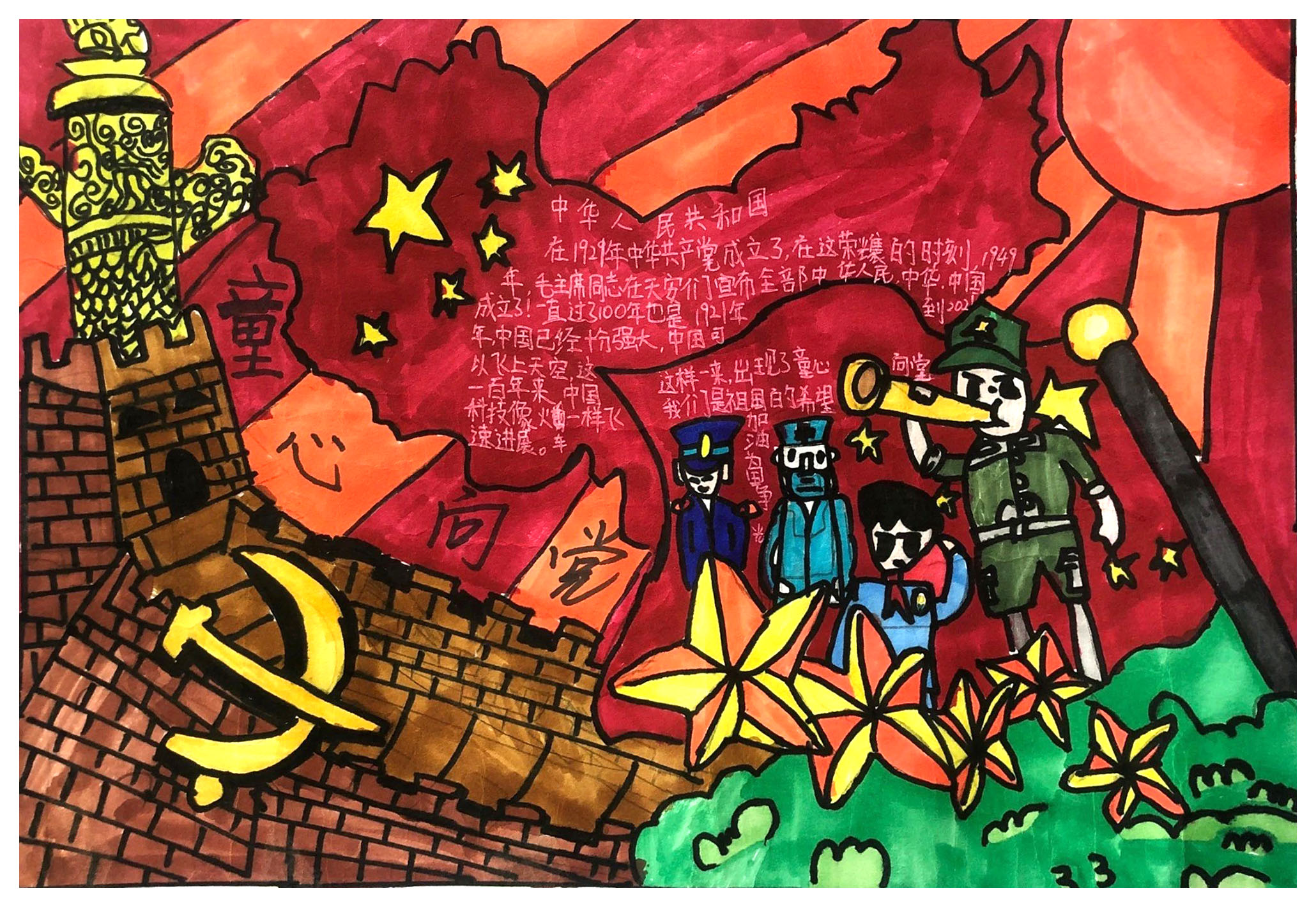 建党100周年的手抄报图片-文字简单-图9