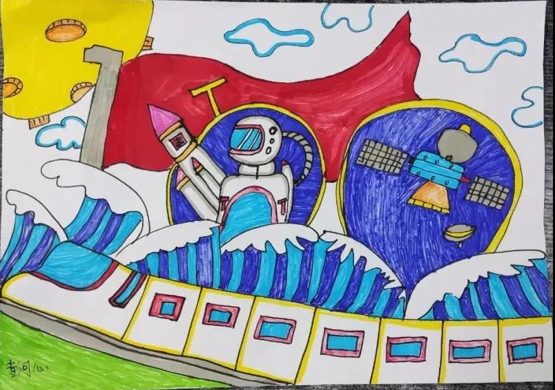 庆建党100周年儿童画大全-图3