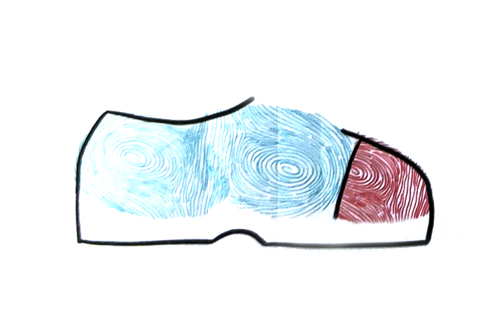 步骤3：画鞋面。