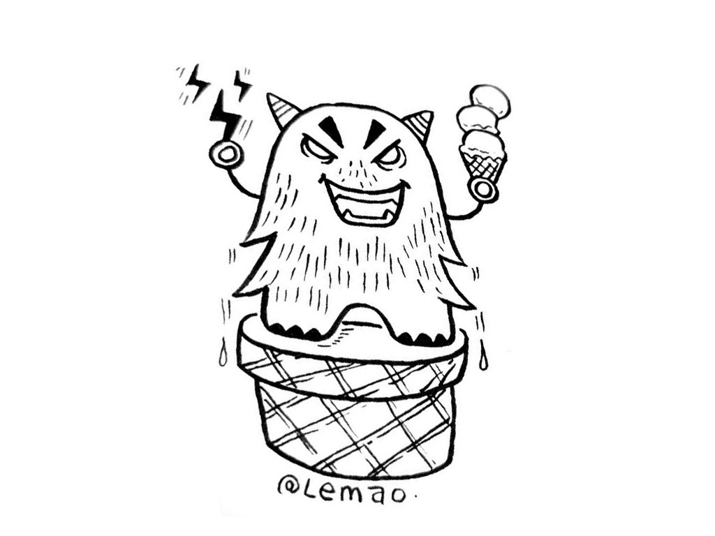 可爱小怪兽简笔画图片-图2