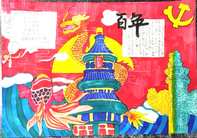 六年级建党100周年手抄报 超简单-图4