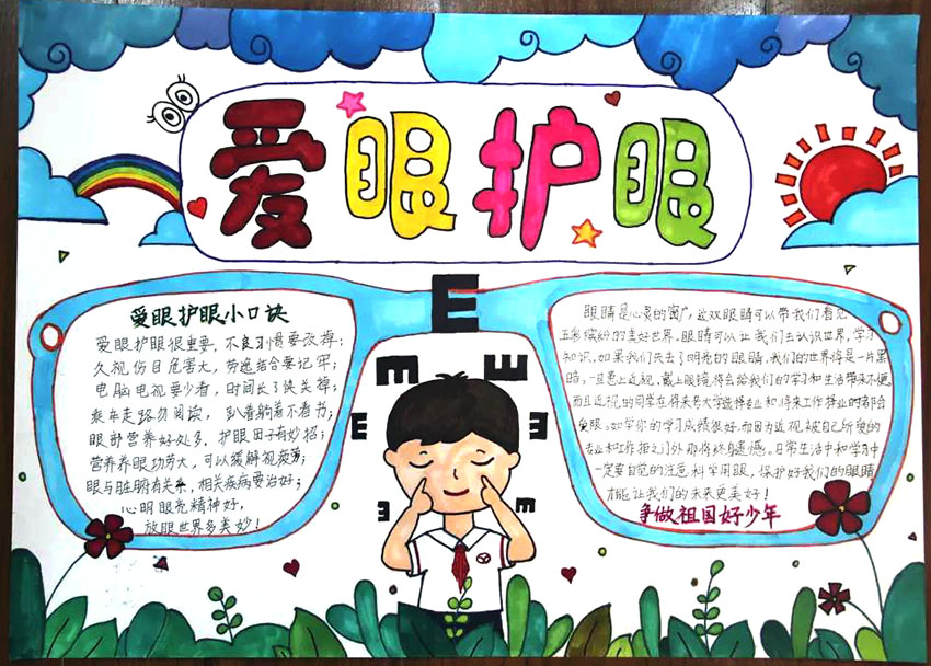 全国爱眼日——保护视力手抄报-图2