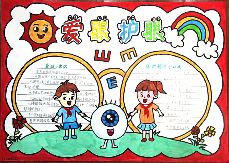 小学生爱眼手抄报教程-图3