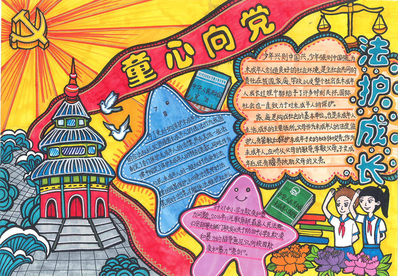 6张关于童心向党的手抄报一等奖-图1