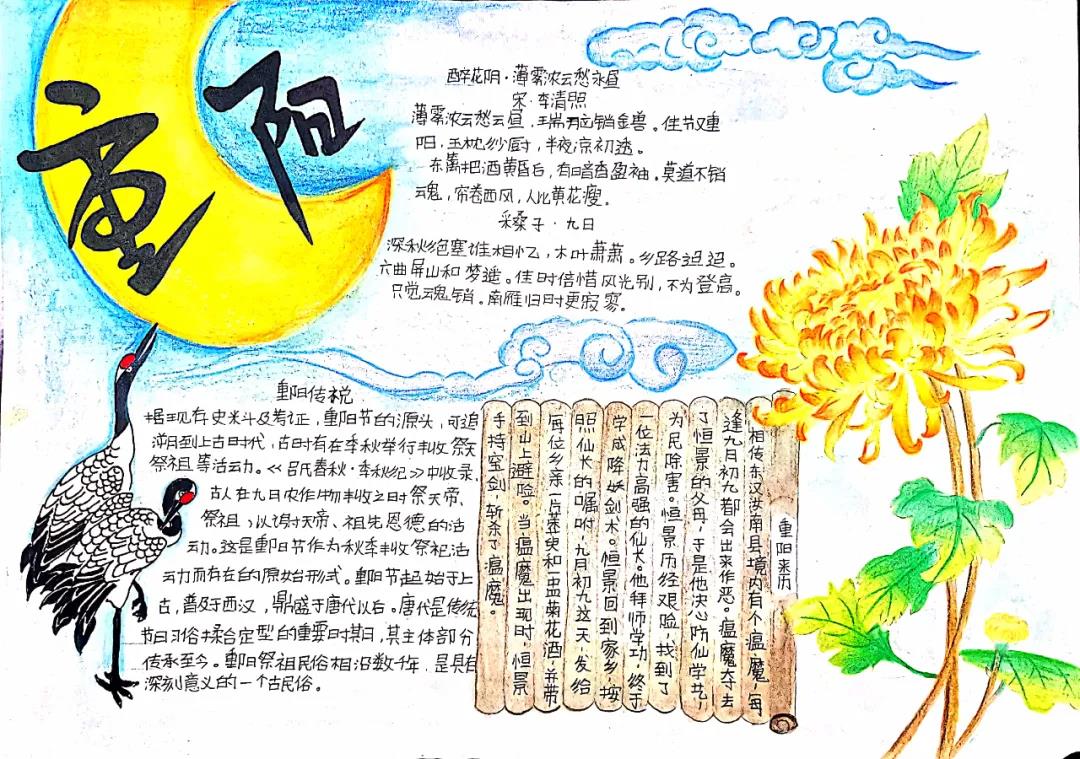 重阳节敬老爱老手抄报-图3