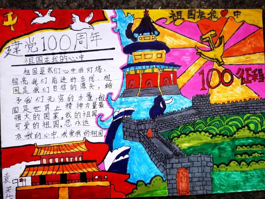 二年级建党100周年手抄报-图2