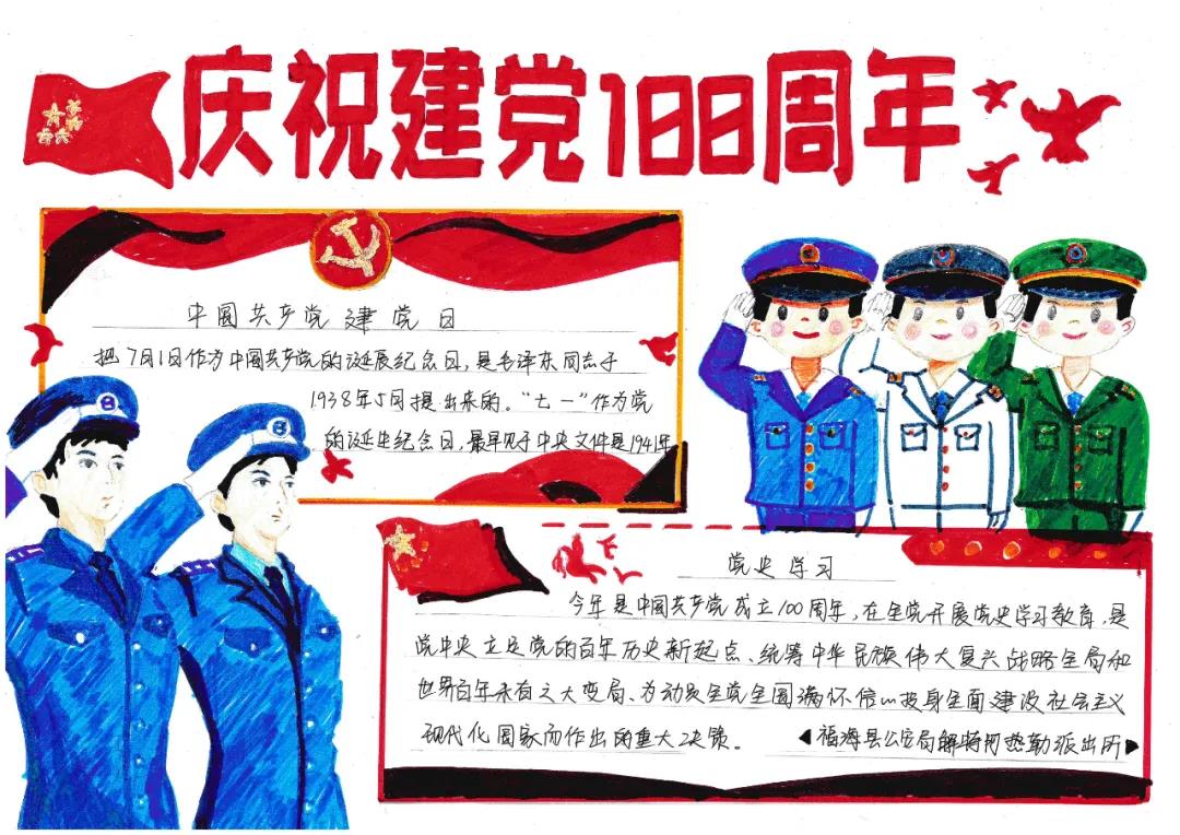 “回顾百年征程 讴歌百年辉煌”党史手抄报-图4