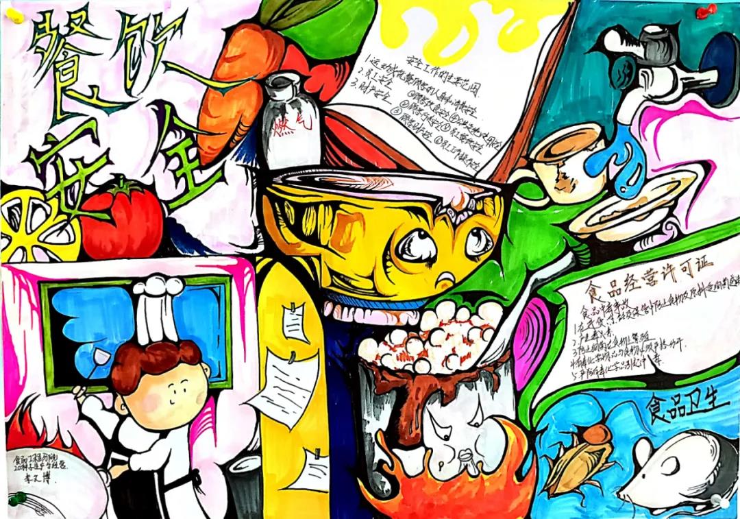 4张漂亮的餐饮安全手抄报-图2
