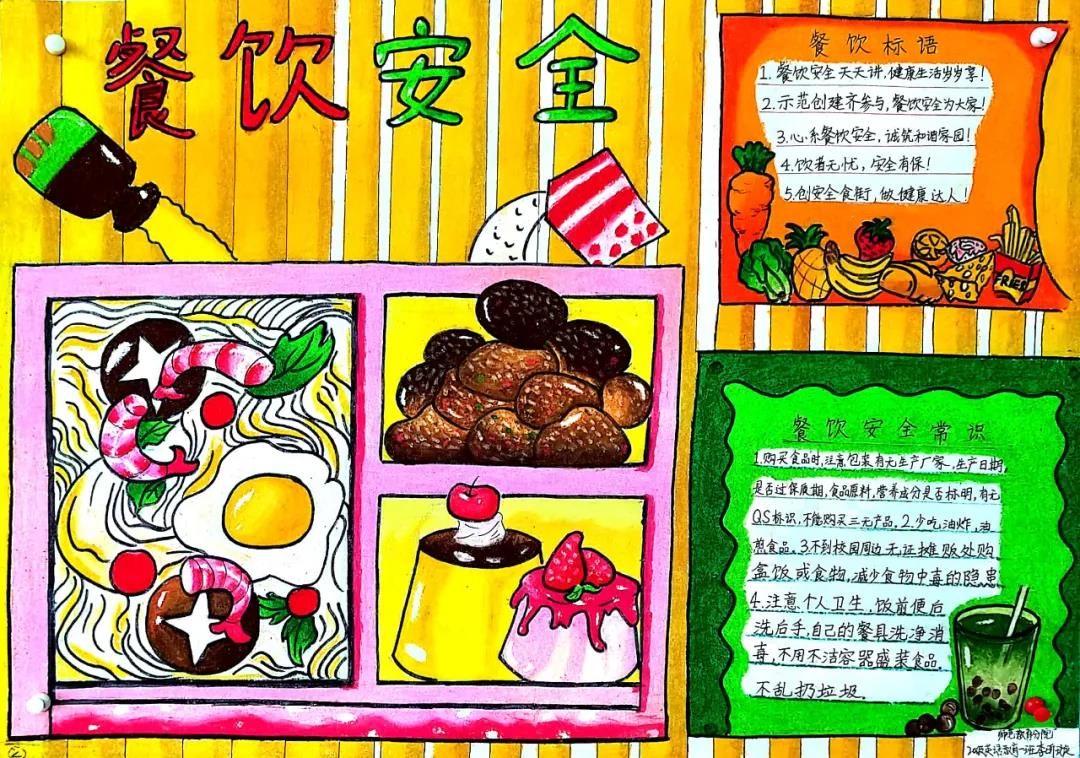 4张漂亮的餐饮安全手抄报-图3