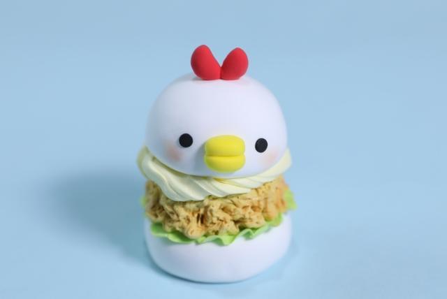 创意超轻粘土教程 可爱的小鸡汉堡