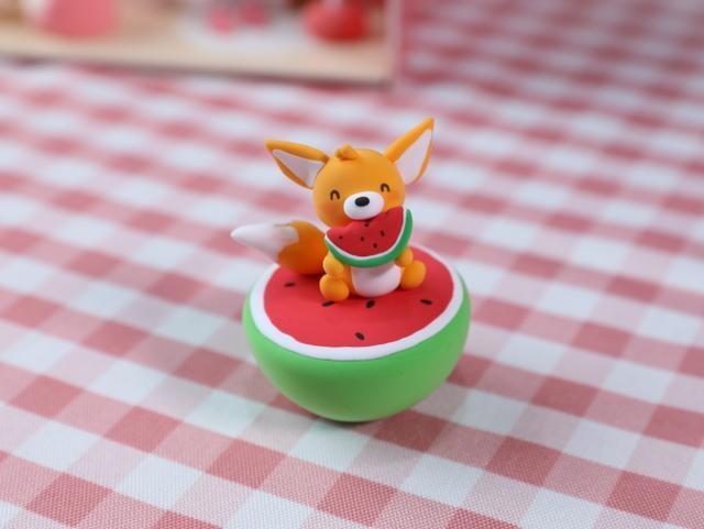 创意超轻粘土教程 吃西瓜的小狐狸