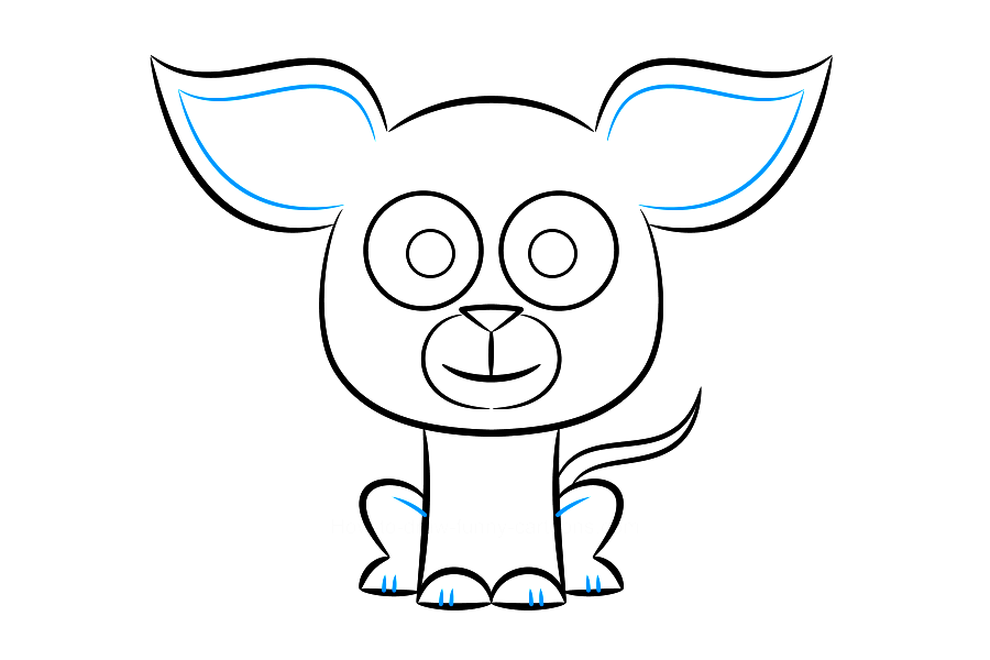 可爱的卡通吉娃娃怎么画-图5