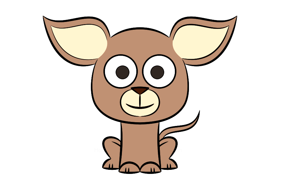 可爱的卡通吉娃娃怎么画