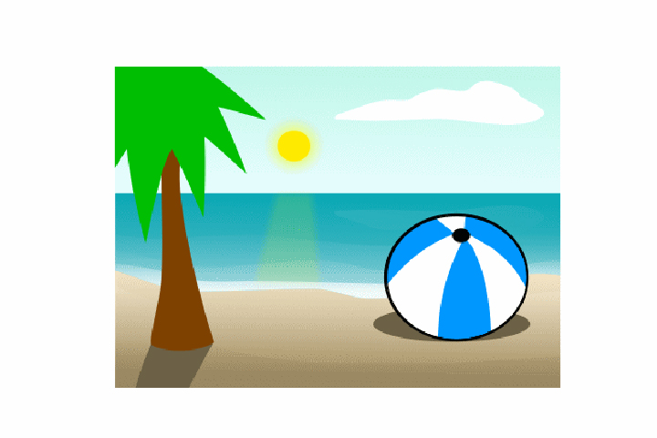 如何画一个简单的海滩