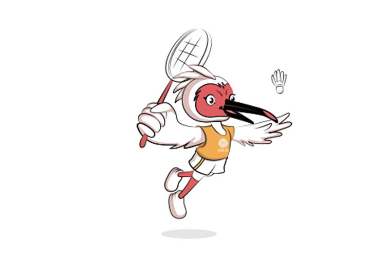 十四运吉祥物简笔画——朱鹮·朱朱-图2