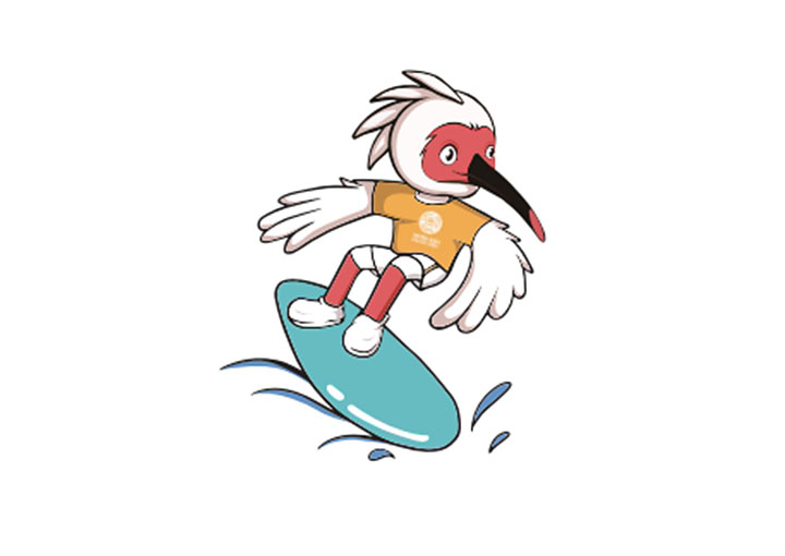 十四运吉祥物简笔画——朱鹮·朱朱-图4