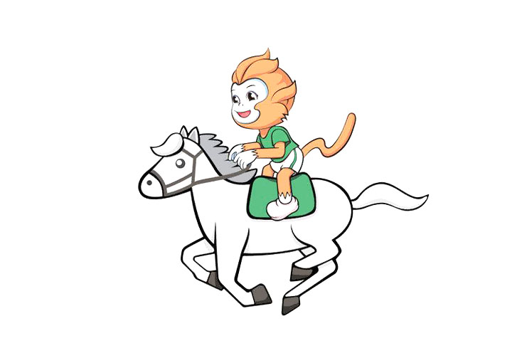 十四运吉祥物简笔画——金丝猴·金金-图1