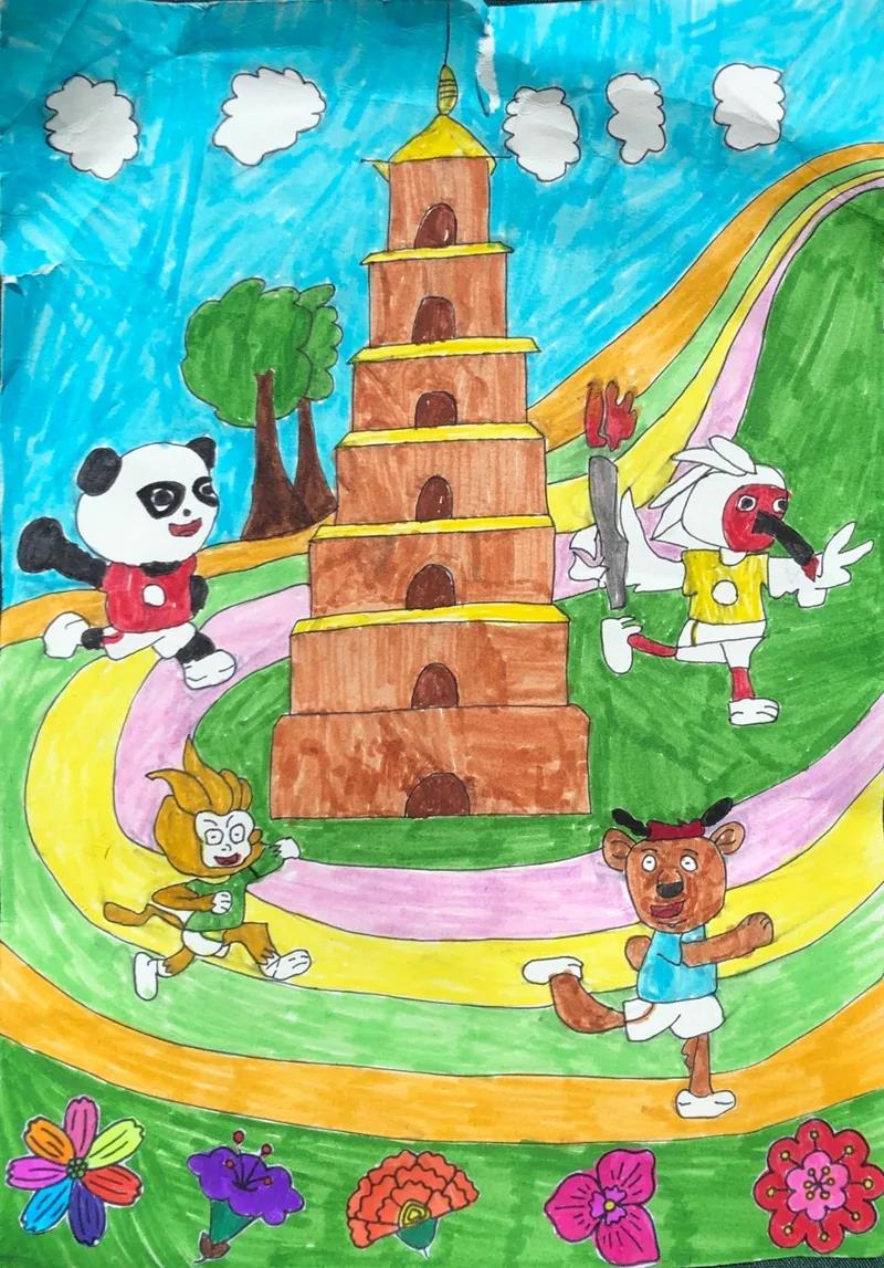 西安十四运儿童绘画作品-图4