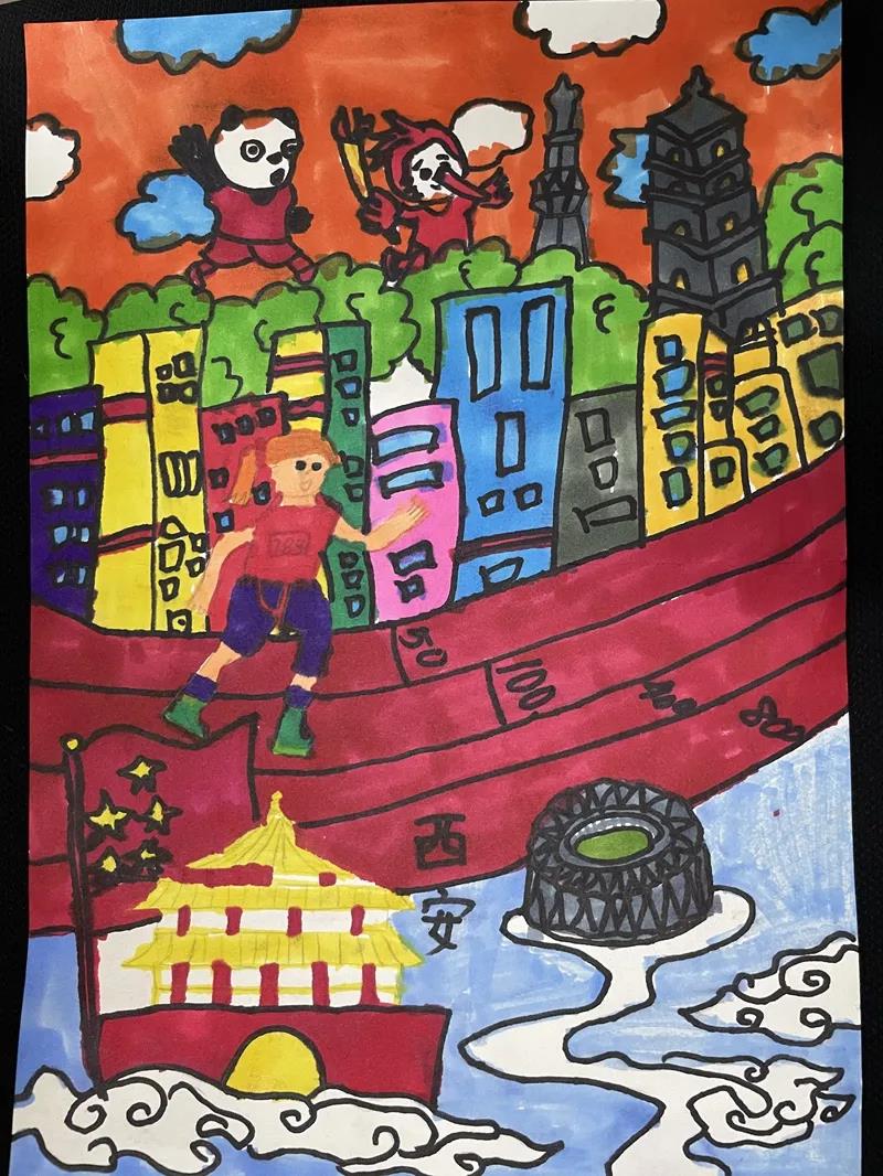 西安十四运儿童绘画作品-图5