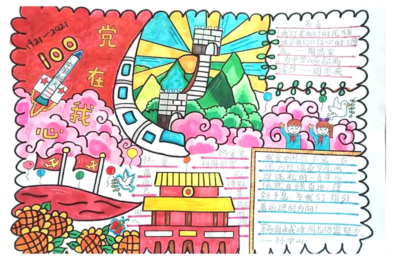 “童心向党 永远跟党走”手抄报图片-图5