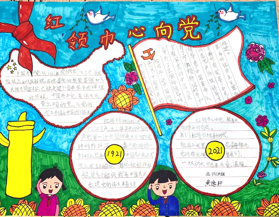 红领巾小书虫的手抄报教程-图3