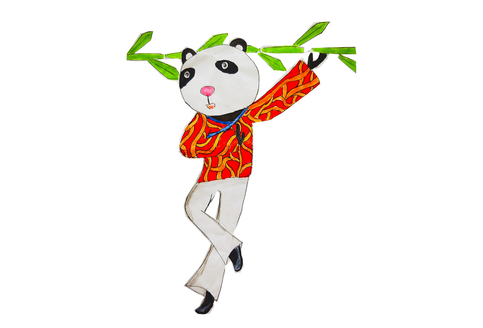 十四运吉祥物简笔画——大熊猫·熊熊-图2