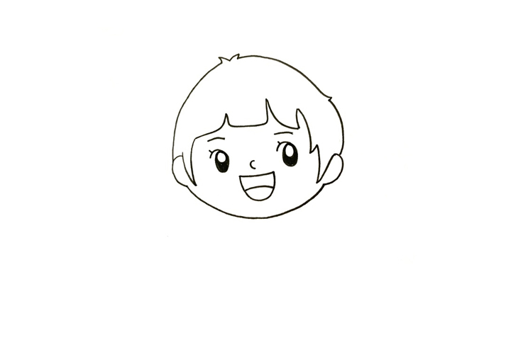 春节小女孩放鞭炮简笔画-图1