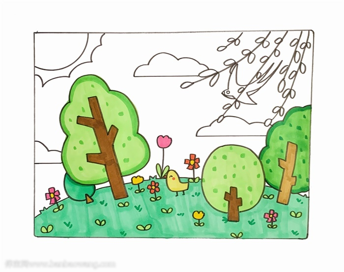 春天的图片景色画-图3