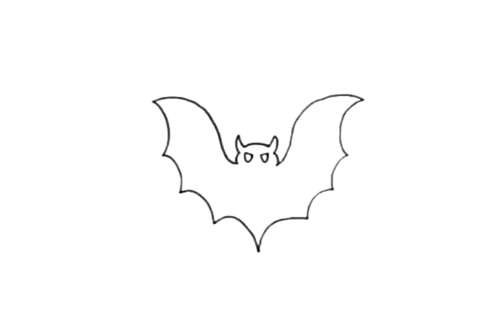 万圣节蝙蝠怎么画-图3