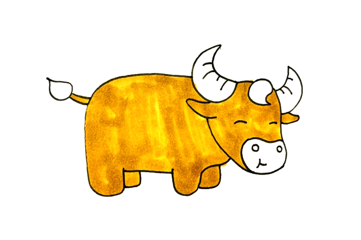 黄牛怎么画-图3