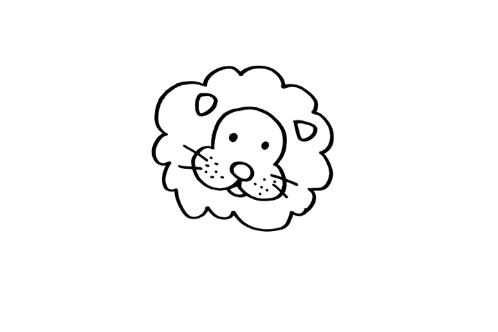 简单可爱的狮子怎么画-图1