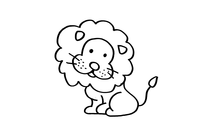简单可爱的狮子怎么画-图2