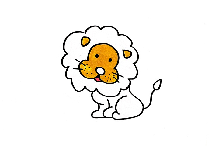 简单可爱的狮子怎么画-图3