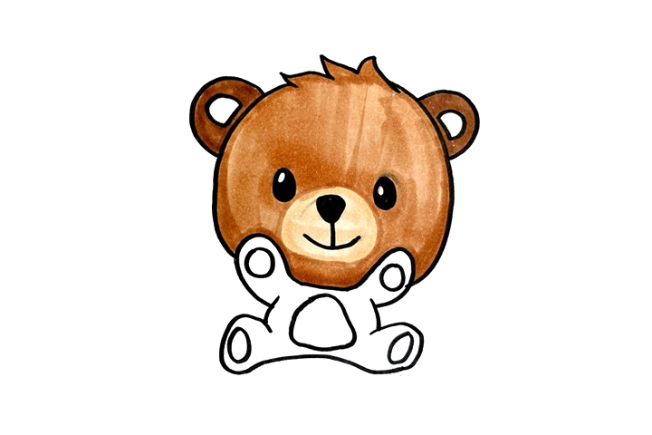 简单可爱小熊怎么画-图3